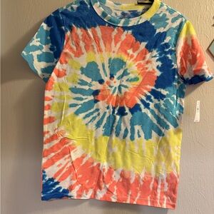 Old Navy Kids Tie-Dye Short Sleeve Tee in Blue, Coral & Yellow